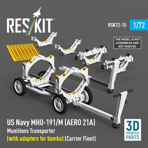 US NAVY MHU-191/M (AERO 21A) Munitions Transporter with adapters for Bombs 1:72 - Picture 2 of 3