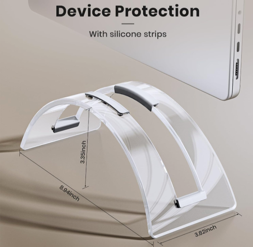 Acrylic Vertical Laptop Stand for Desk,Acrylic Invisible. - 第 15/15 張圖片