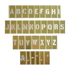 1" Interlocking Brass Stencil Letter Set