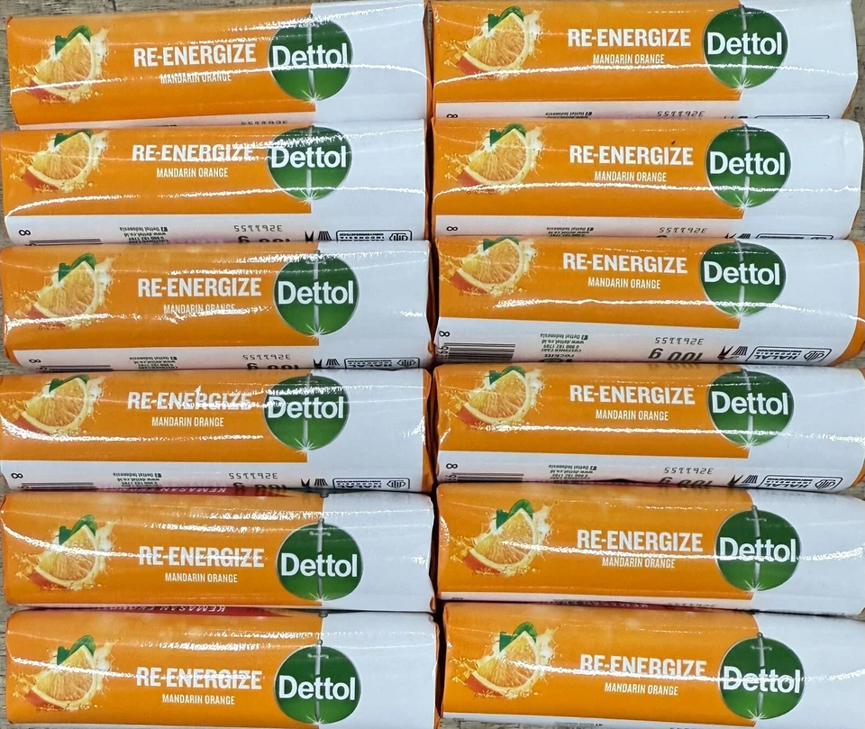 Jabón en barra Dettol Re-Energize 12 piezas, 100 gm envío gratuito Foto 3 de 3