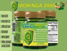 100 PURE MORINGA OLEIFERA LEAF 1000mg Powder Superfood 120 Caps NOT DILUTED