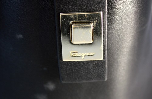 Salvatore Ferragamo Black Canvas Leather Shoulder Bag Hand Bag Italy Used Good - Picture 16 of 19