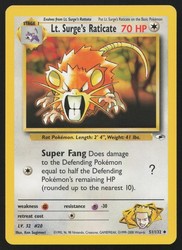 Lt. Surge's Raticate 051/132 Gym Heroes Uncommon