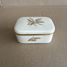 Vintage Lenox Lidded Gold Wheat Rectangular T...