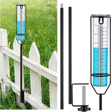 Flutesan Freeze Proof Rain Gauge with Clamp Rain Gauge Outdoor Large Capacity Cl