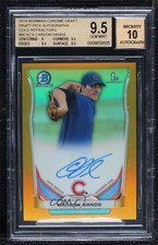2014 Bowman Draft Gold Refractor 36/50 Carson Sands BGS 9.5 GEM MINT Auto 00em