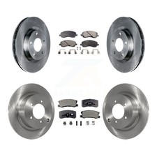 Front Rear Brake Rotor & Semi-Metallic Pad Kit For Jeep Patriot Compass Chrysler