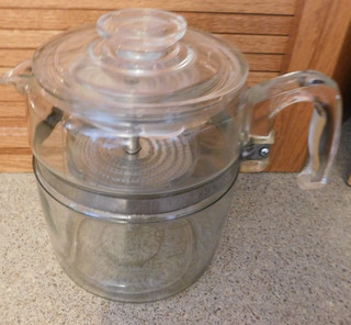 26 402 Vintage Pyrex 7759B Flameware 6 9 Cup Coffee Percolator Complete Glass