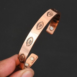 Eye Design Pure Copper Magnetic Pain Energy Therapy Bangle Jewelry CB-07-054