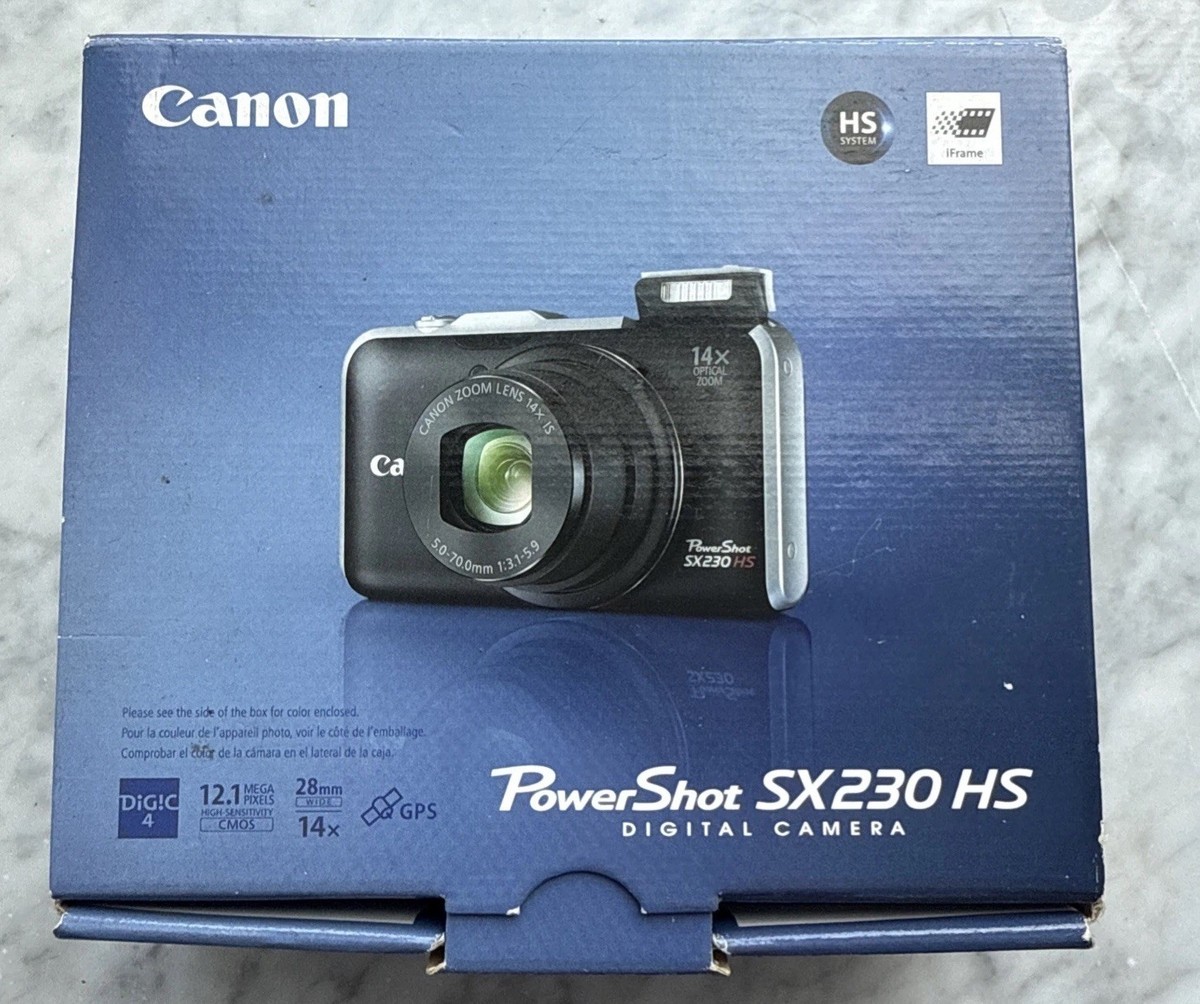 NEW Canon PowerShot SX230 HS 12.1 Digital Camera Open Box | eBay