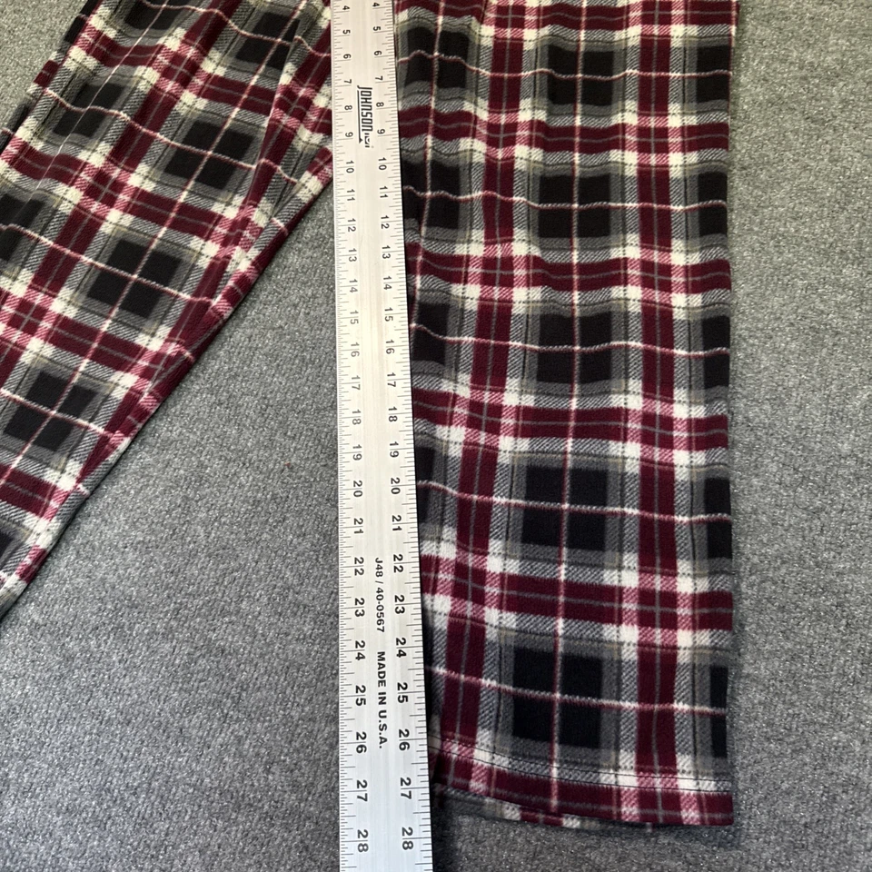 Pantalones de pij a cuadros IZOD para hombre talla grande ROJOS con cordones y bolsillos Foto 2 de 4