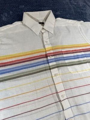 Sea Isle Arrow Shirt Men's Large Short Sleeve Lightweight Vintage 80s