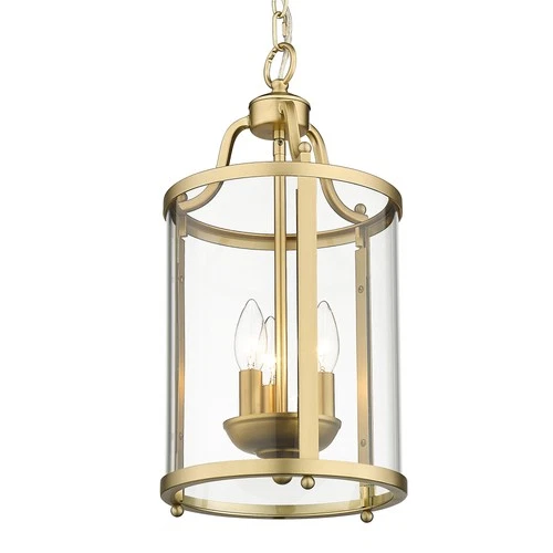 Golden Lighting 1157-3P Payton 3 Light 9"W Taper Candle Mini - Brushed Champagne - Picture 5 of 12