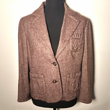 Banana Republic Women  s Brown Wool Blend Fully Lined 2 button Women  s Blazer 10