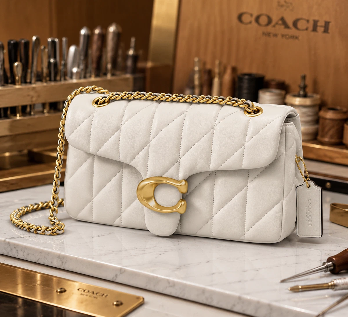 Coach White Quilted Bags & Handbags for Women for sale - eBay