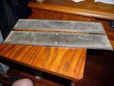 Pair of 15 in. x 3 in. Vintage Patina Cast Brass Door Push Plates