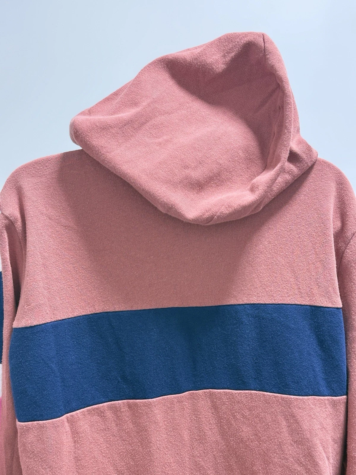 UNDERCOVER Felpa con cappuccio e zip ROSA Victoria's Secret color block blu bianco grande palestra scuola classe