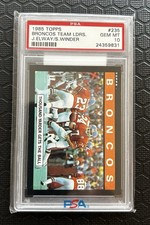 1985 Topps Broncos Team Leaders John Elway PSA 10 Gem Mint