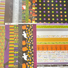 12"x12" Halloween Scrapbooking Paper Junk Journal Spooky Crafting Lot 20 pcs