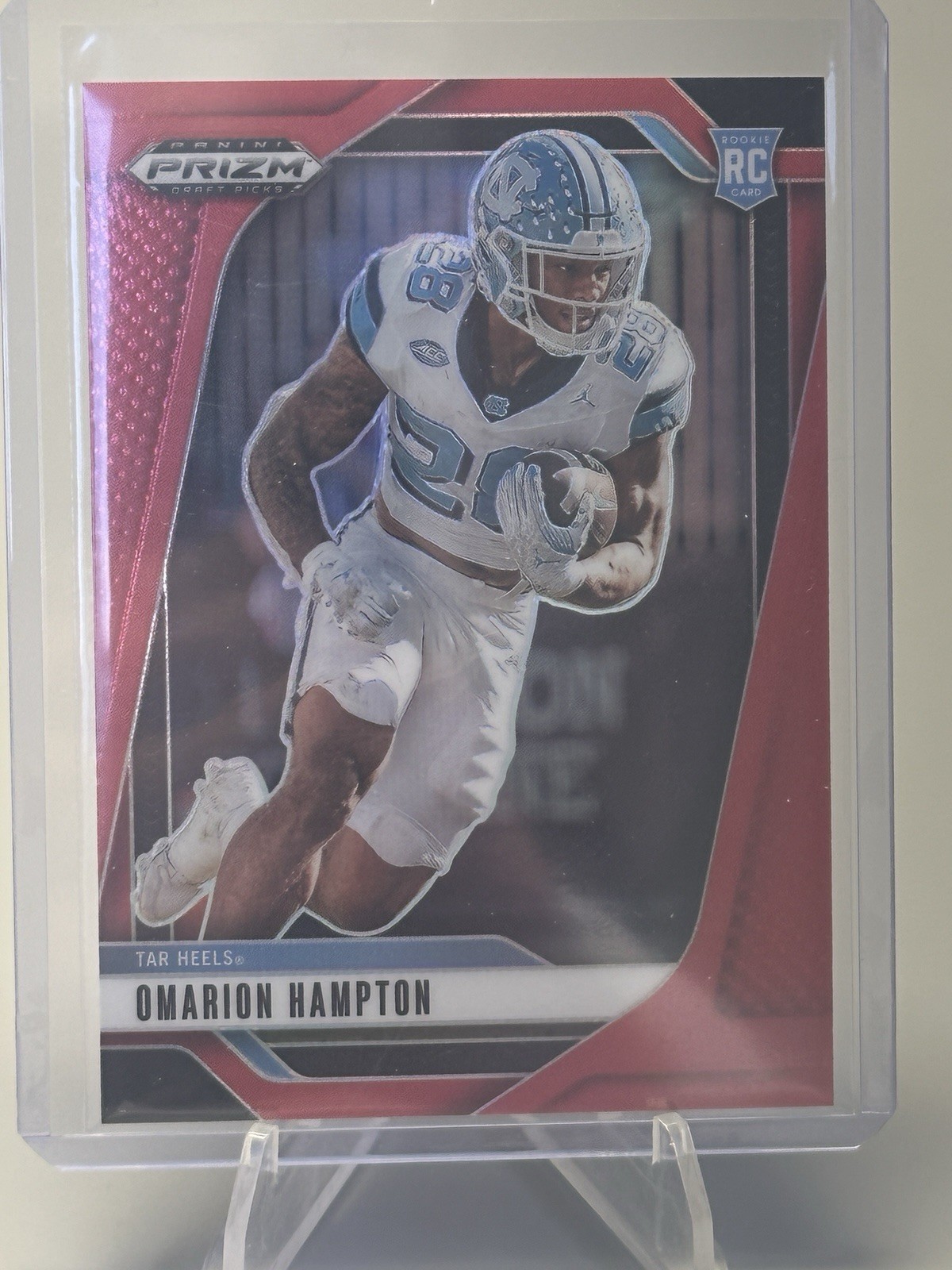 2025 Panini Prizm Draft Picks Omarion Hampton Red Prizm #78/399 RC UNC #74