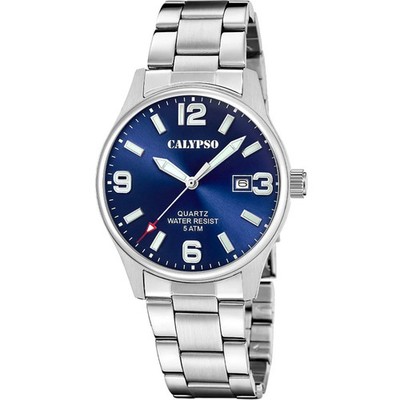 Calypso Basic Herrenuhr K5860-3 Blau Edelstahlband 39,5 mm