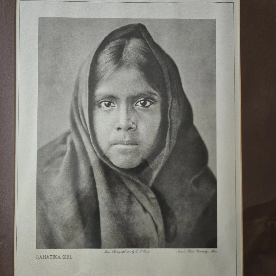 Grabado fotográfico Edward Curtis "Qahatika Girl", enmarcado - impresiones nateches Cambridge Foto 2 de 4