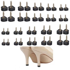 20 Pairs High Heel Tips,Heel Caps for High Heels Repair Kit Dowels,Anti-Slip