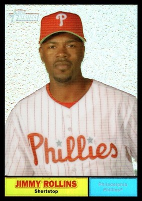 2010 Topps Heritage Chrome Black Border Refactor Jimmy Rollins 12/61