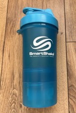 Smart Shake Protein Bottle Mixer Shaker Cup Blue with Supplement Section