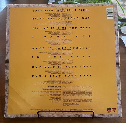 Keith Sweat Make It Last Forever Lp Elektra Funk Soul R&B New Jack Swing 1987 - Picture 2 of 8