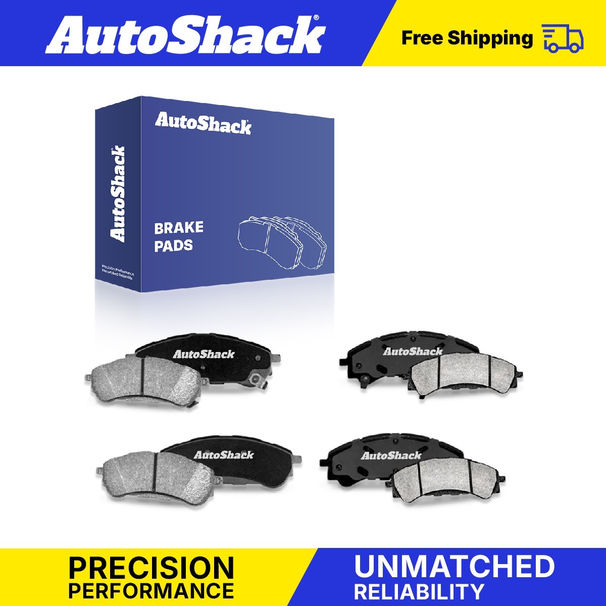 Front Rear Ceramic Brake Pad Set for 2019-2023 Ford Ranger