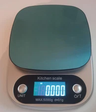 High Precision Digital Kitchen Scale 5kg/0.1g, 8 Units of Measurement.