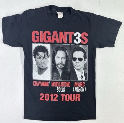 Gigant3s 2012 Tour T-Shirt Chayanne Marco Antonio Solis Marc Anthony Small