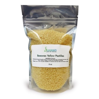 Yellow Beeswax Pastilles Beads 100% Pure & Natural for Lip Care, Body, Candles
