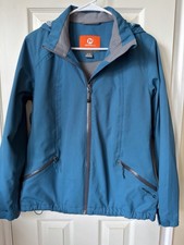 Merrell Select X Dry Performix Jacket Women Size S Blue Hooded Rain Lightweight
