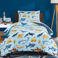 Twin Comforter Set for Boys-5 Pieces Ocean Animals Glow in The Dark Twin Bedd...