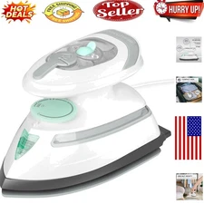 Portable Dual-Voltage Travel Steam Iron for Clothes & Crafts