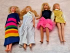 Vintage 1969 Mattel Skipper Doll Lot Barbie Sister TLC Clothes Lot 4 Dolls