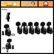 6-in-Line Full Metal Guitar Locking Tuners Machine Heads for Strat/Tele Electric