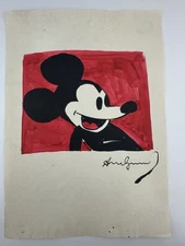 Andy Warhol COA Art Painting Original Drawing Vintage Paper Signed