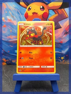 Pokémon Karte I Litten SM 23 I SM Black Star Promos I Englisch I EXC & GD