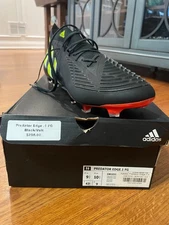 Adidas Predator Edge FG Soccer Cleats Black/Volt