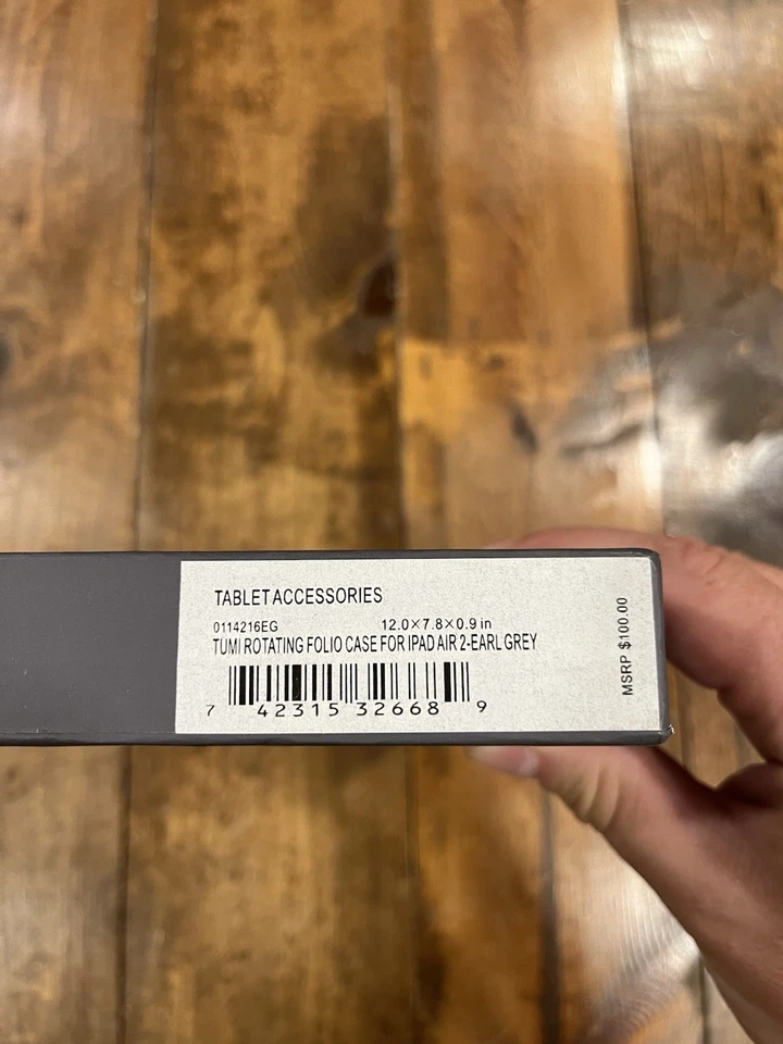 Tumi Astor Rotating Folio IPad Air 2 Tablet Case Textured Canvas Gray New - Image 3 of 4