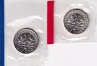 1981 P & D Roosevelt Dimes 10c 2Coins Set Mint in Cello #2057 — photo 5