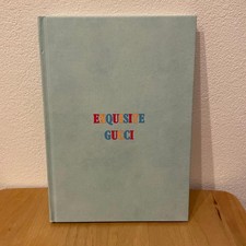 EXQUISITE GUCCI Design Light Blue Notebook Colorful GG logo pattern Floral pages