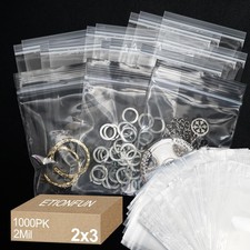 1000Pcs Small Plastic Bags 2x3 Inch, 2 Mil Clear Reclosable Poly 2"x3",
