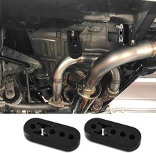 2-pack Universal Car Rubber Exhaust Hanger Mounts With 4 Holes 0.47 Inch High D