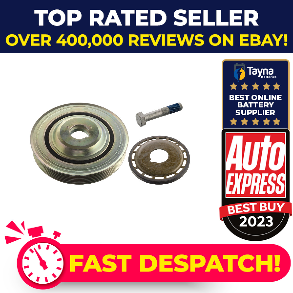 Crankshaft Pulley fits CITROEN DISPATCH VF7 2.0D 2007 on Belt 0515Q8 0515Q8S2
