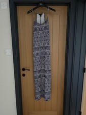 Blue And White Maxi Dress Excellent Condition Size 10