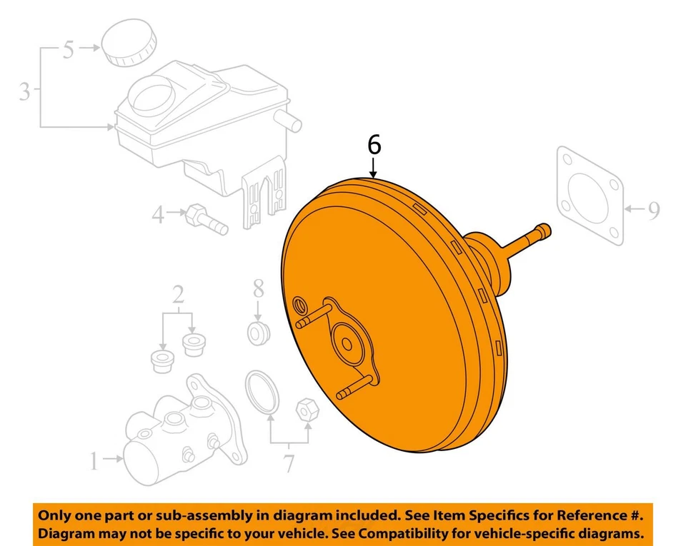 Power Brake Booster 4 Door X Model Fits 16-17 FIAT 500 800406 Foto 2 de 4